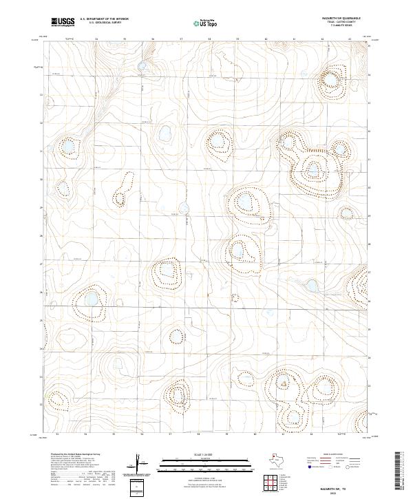 US Topo 7.5-minute map for Nazareth SW TX