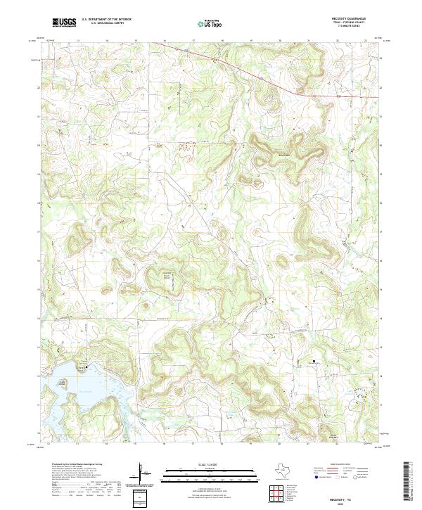 US Topo 7.5-minute map for Necessity TX