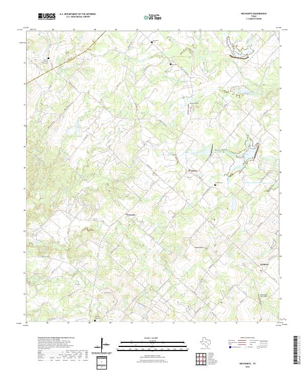 US Topo 7.5-minute map for Nechanitz TX