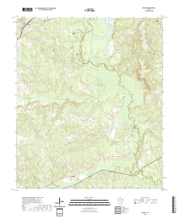 US Topo 7.5-minute map for Neches TX