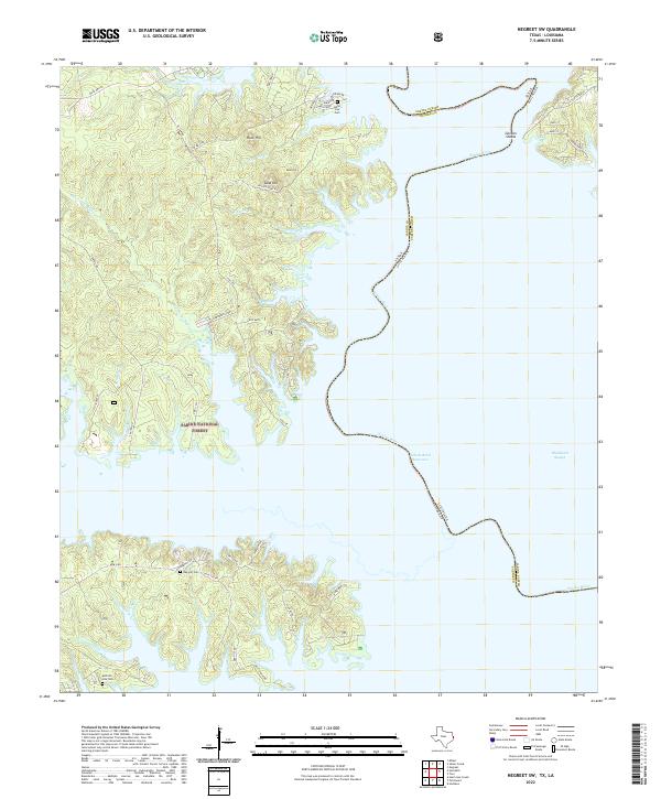 US Topo 7.5-minute map for Negreet SW TXLA
