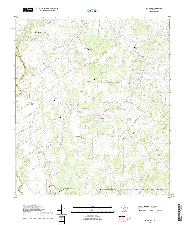 US Topo 7.5-minute map for New Berlin TX