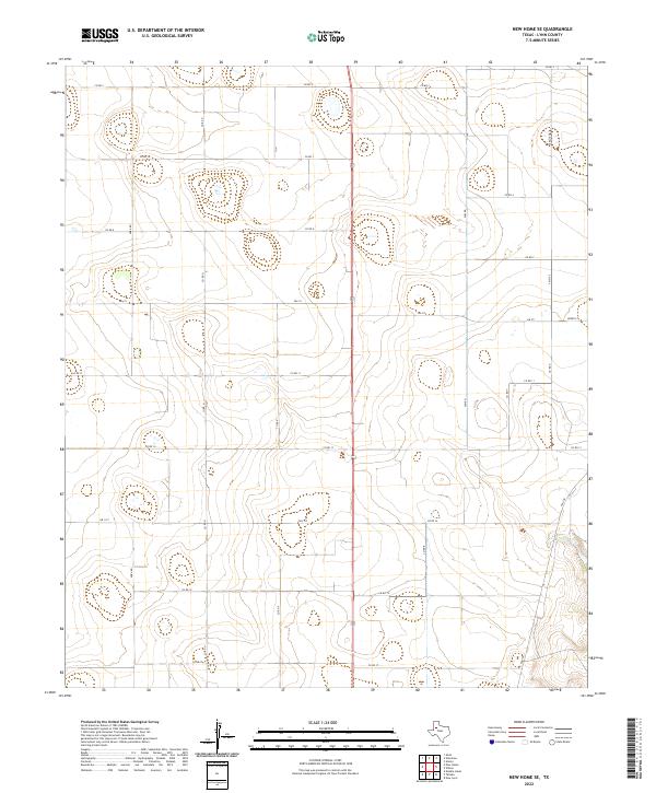 US Topo 7.5-minute map for New Home SE TX