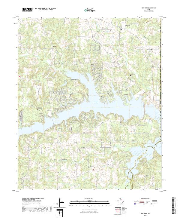 US Topo 7.5-minute map for New Hope TX