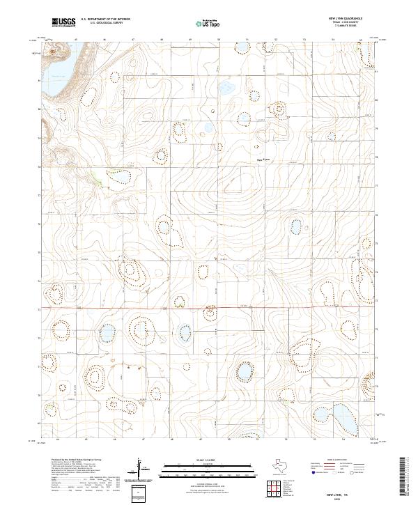 US Topo 7.5-minute map for New Lynn TX