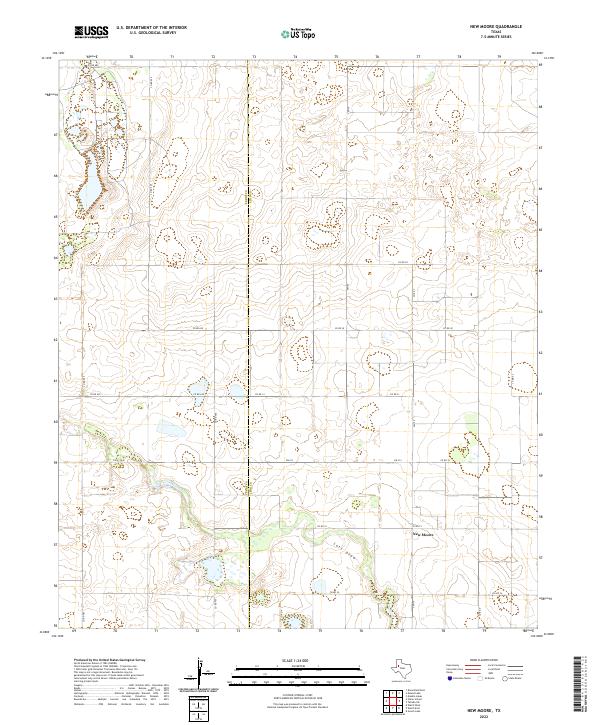US Topo 7.5-minute map for New Moore TX