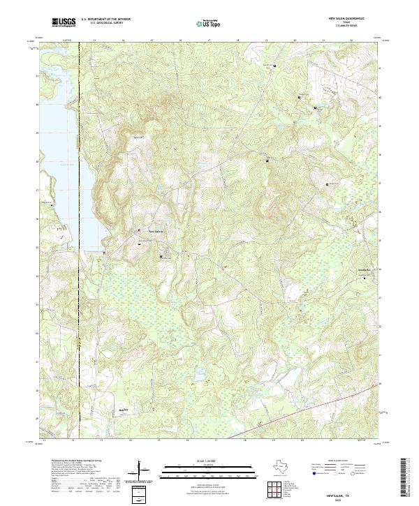 US Topo 7.5-minute map for New Salem TX