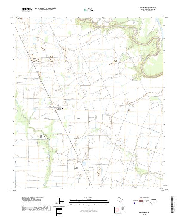 US Topo 7.5-minute map for New Taiton TX