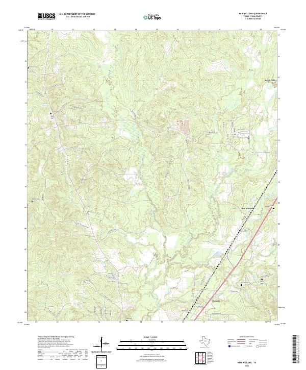 US Topo 7.5-minute map for New Willard TX