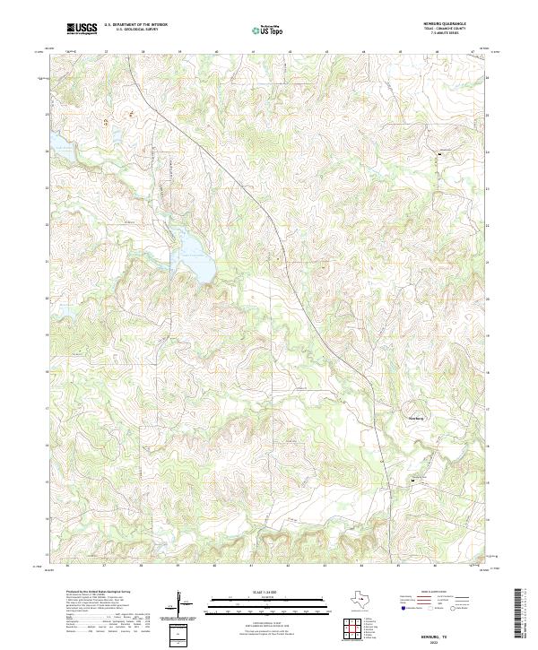 US Topo 7.5-minute map for Newburg TX