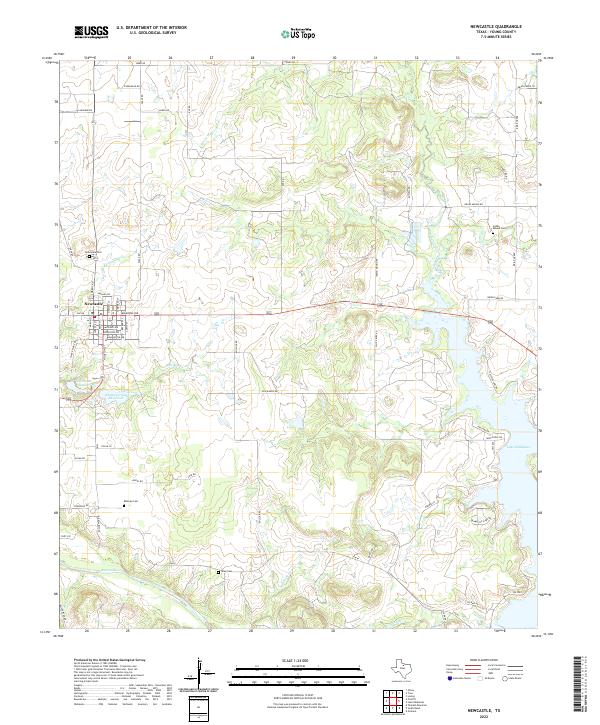 US Topo 7.5-minute map for Newcastle TX