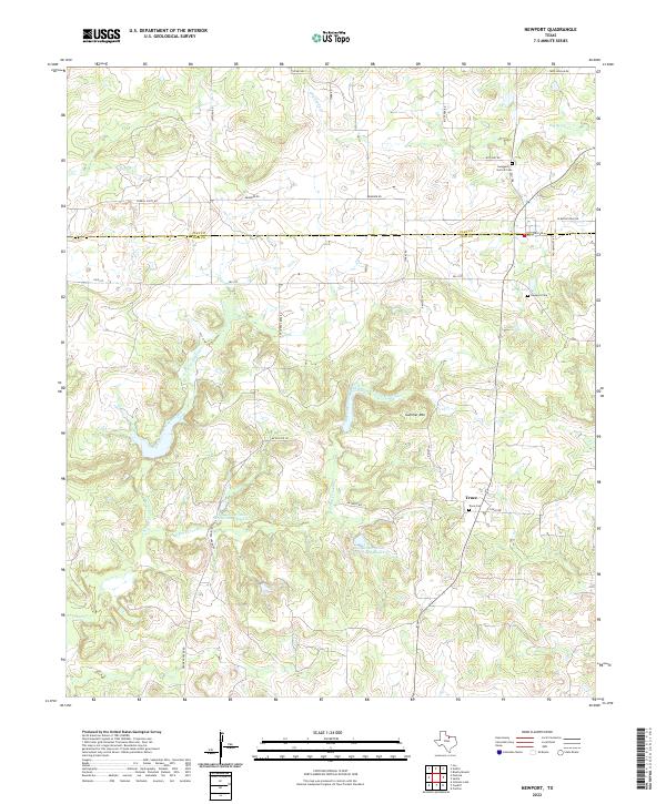 US Topo 7.5-minute map for Newport TX