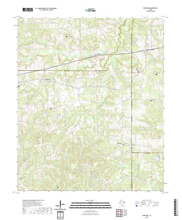 US Topo 7.5-minute map for Newsome TX