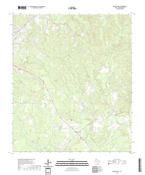 US Topo 7.5-minute map for Newton East TX