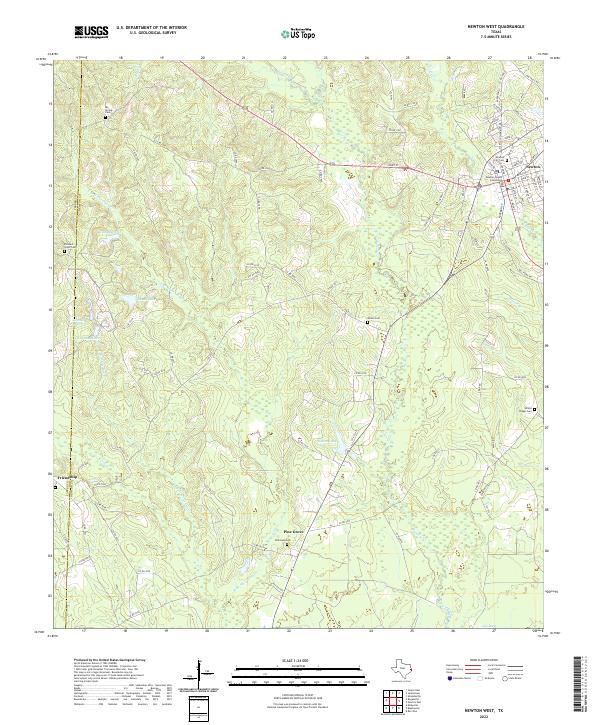 US Topo 7.5-minute map for Newton West TX