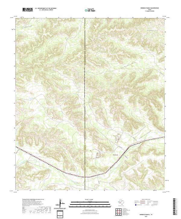 US Topo 7.5-minute map for Ninemile Ranch TX