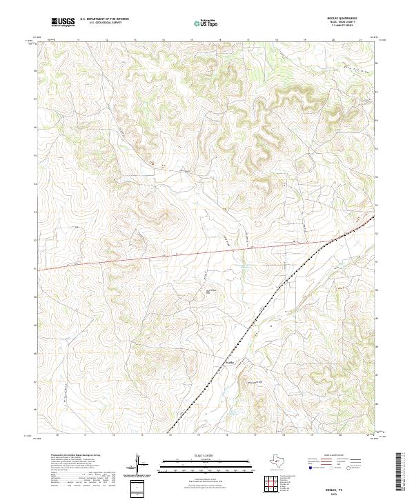 US Topo 7.5-minute map for Noelke TX