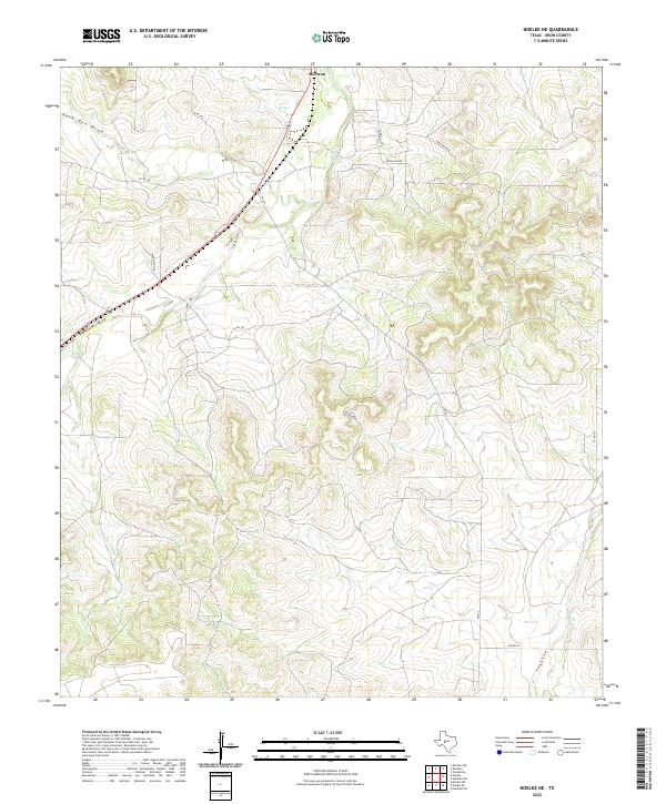 US Topo 7.5-minute map for Noelke NE TX