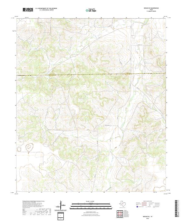 US Topo 7.5-minute map for Noelke SE TX