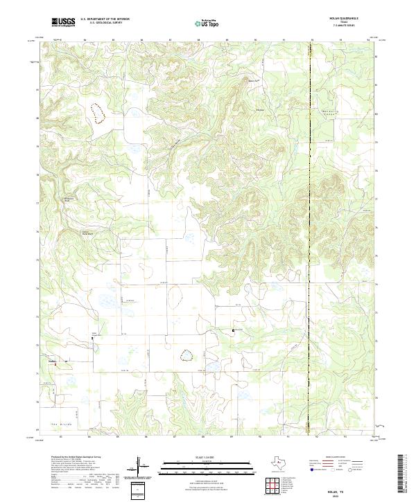 US Topo 7.5-minute map for Nolan TX