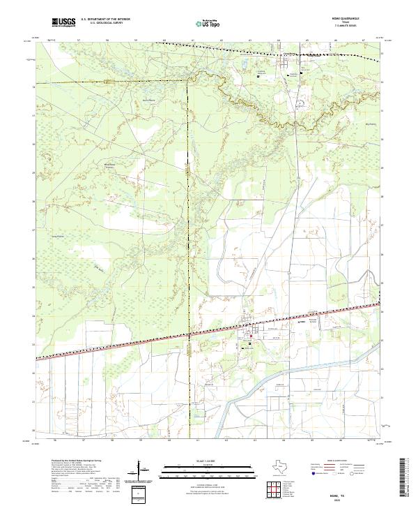 US Topo 7.5-minute map for Nome TX