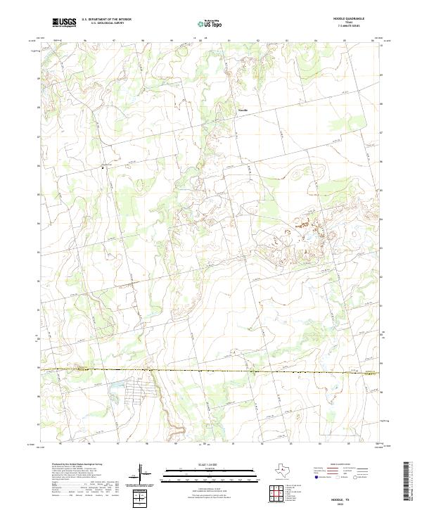 US Topo 7.5-minute map for Noodle TX