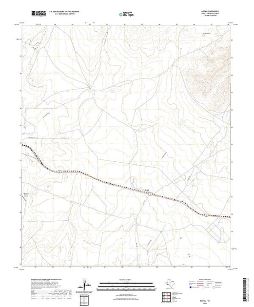 US Topo 7.5-minute map for Nopal TX – American Map Store