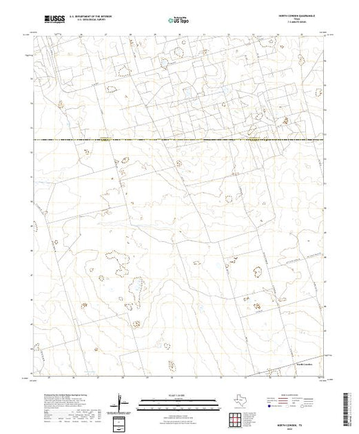 US Topo 7.5-minute map for North Cowden TX – American Map Store