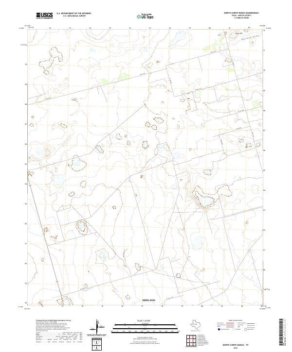 US Topo 7.5-minute map for North Curtis Ranch TX