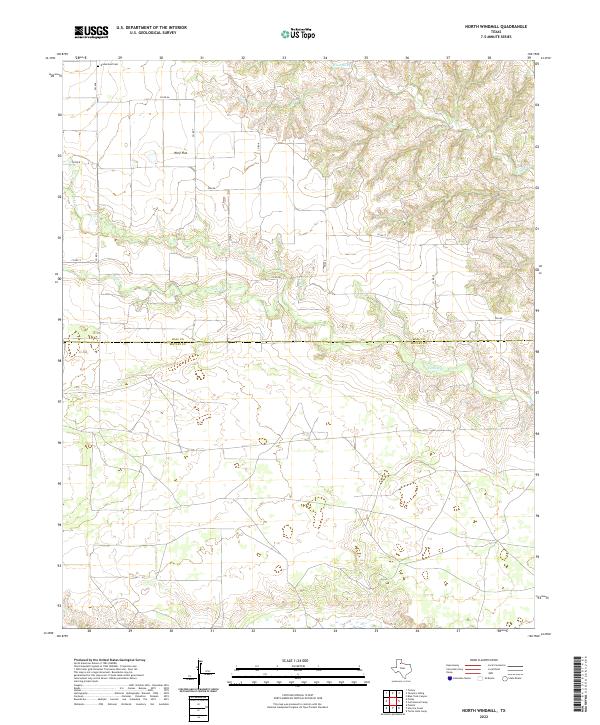 US Topo 7.5-minute map for North Windmill TX