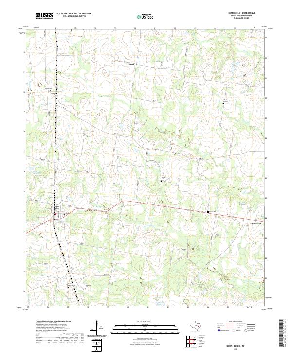 US Topo 7.5-minute map for North Zulch TX
