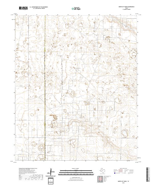 US Topo 7.5-minute map for North of Tokio TX