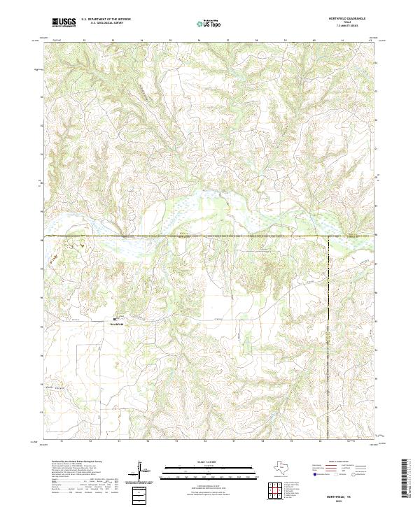 US Topo 7.5-minute map for Northfield TX