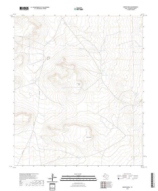 US Topo 7.5-minute map for Norton Mesa TX