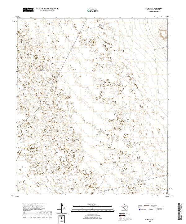 US Topo 7.5-minute map for Notrees NW TX