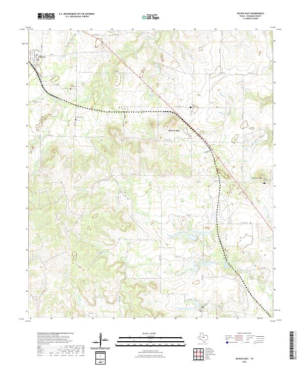 US Topo 7.5-minute map for Novice East TX