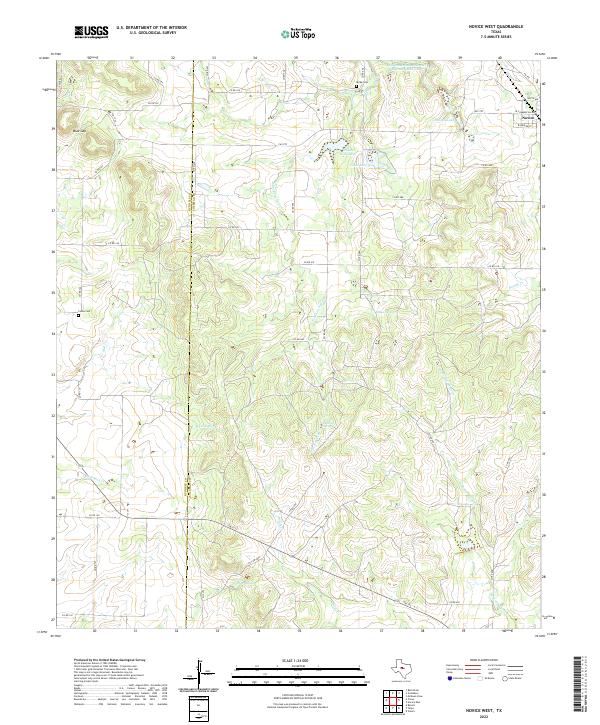 US Topo 7.5-minute map for Novice West TX