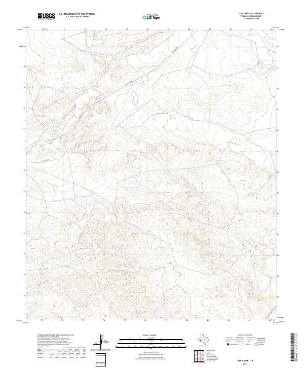 US Topo 7.5-minute map for Oak Creek TX