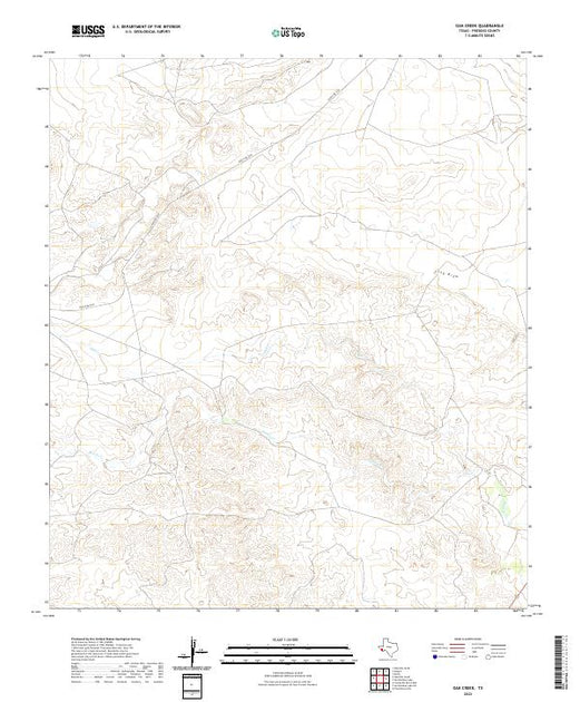 US Topo 7.5-minute map for Oak Creek TX – American Map Store