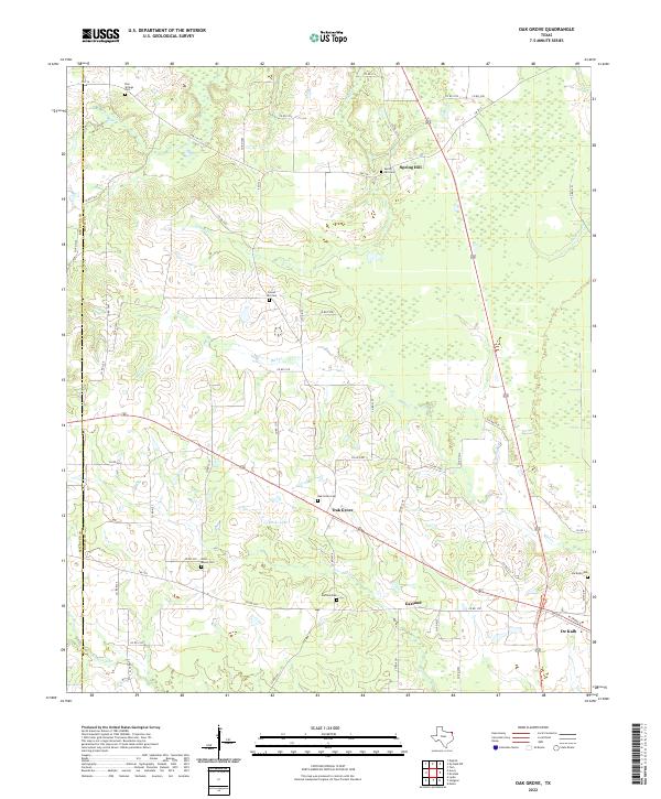 US Topo 7.5-minute map for Oak Grove TX