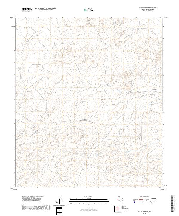 US Topo 7.5-minute map for Oak Hills South TX