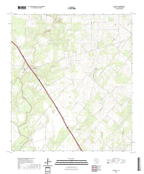 US Topo 7.5-minute map for Oakville TX