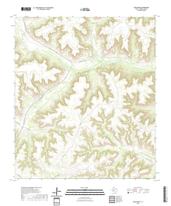 US Topo 7.5-minute map for Oasis Ranch TX