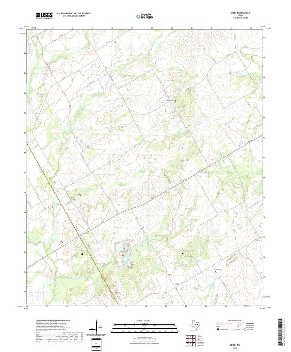 US Topo 7.5-minute map for Odds TX