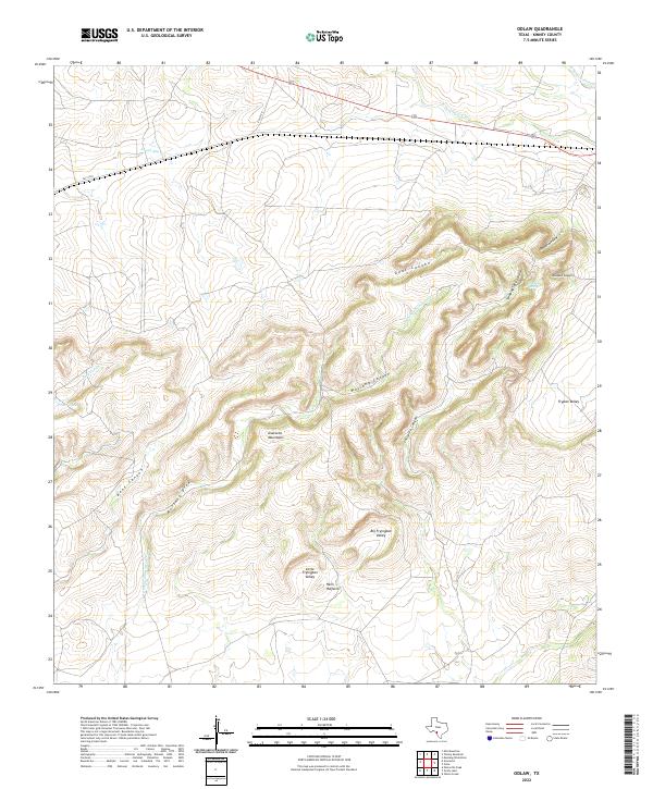 US Topo 7.5-minute map for Odlaw TX