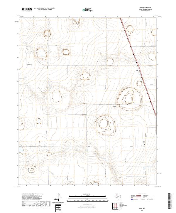 US Topo 7.5-minute map for Ogg TX