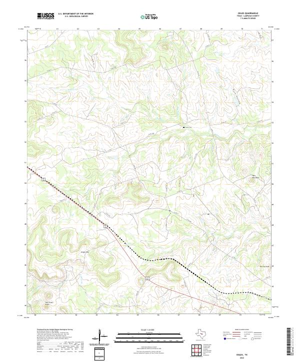 US Topo 7.5-minute map for Ogles TX