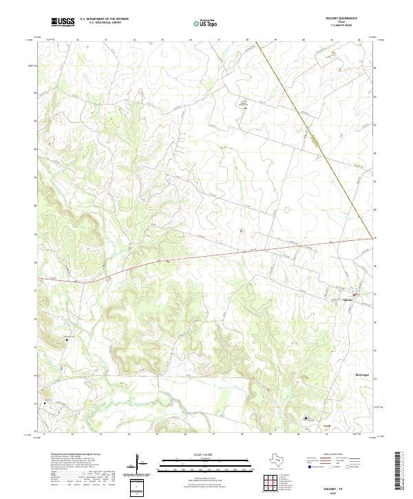 US Topo 7.5-minute map for Oglesby TX