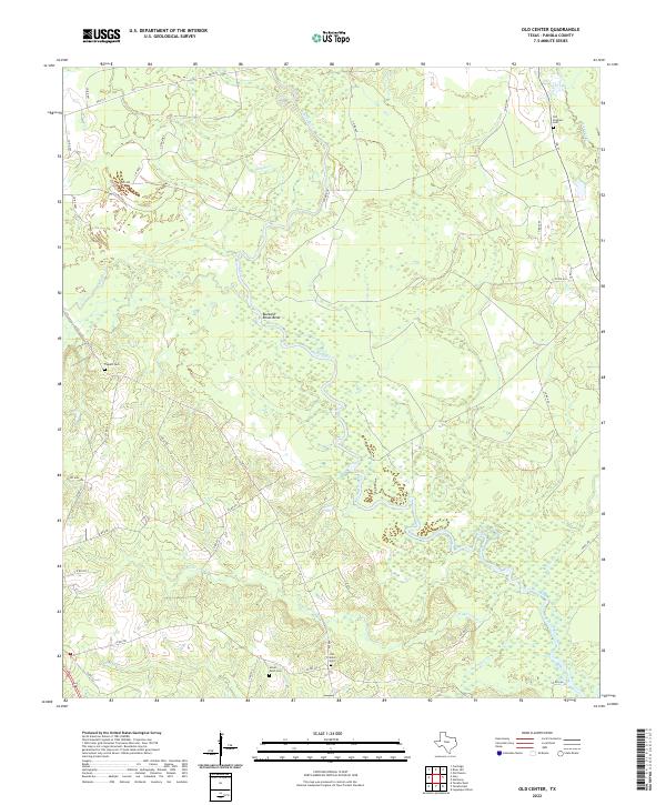 US Topo 7.5-minute map for Old Center TX