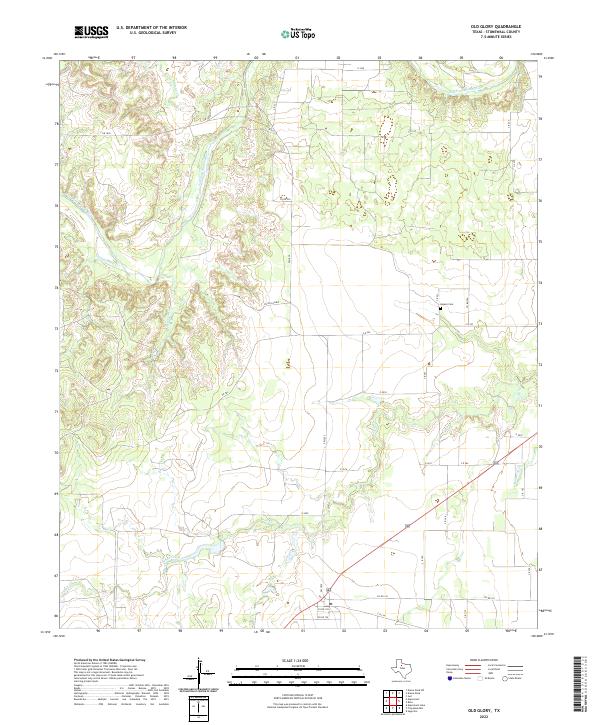 US Topo 7.5-minute map for Old Glory TX